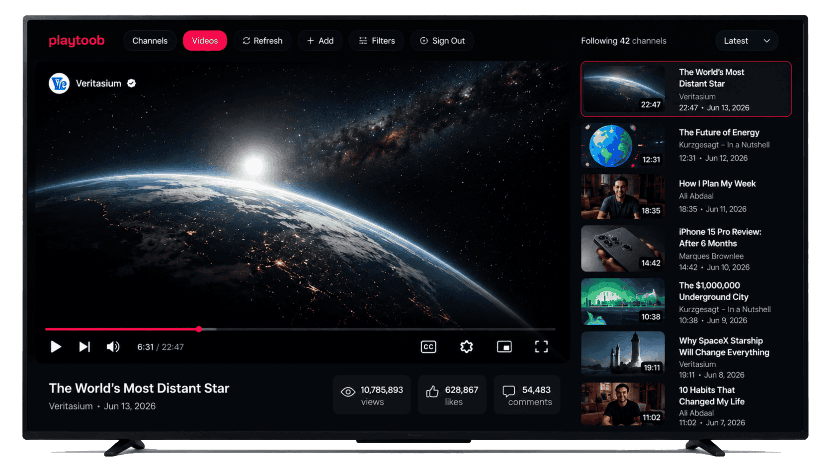 Playtoob app interface shown across devices