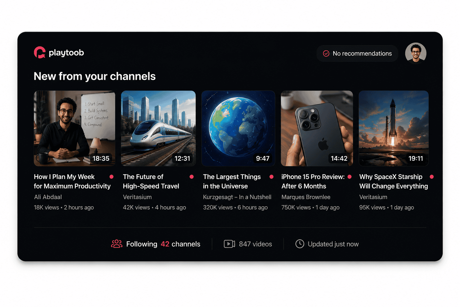 Playtoob viewer mode interface